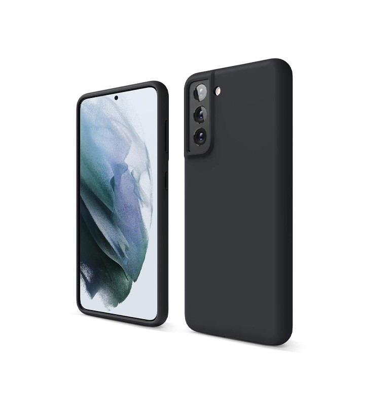 Cover silicone liquido per samsung galaxy s21 nero [2000000021126]