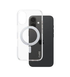 Cover PanzerGlass trasparente Kickstand Argento MagSafe iPhone 16 [5715685003875]