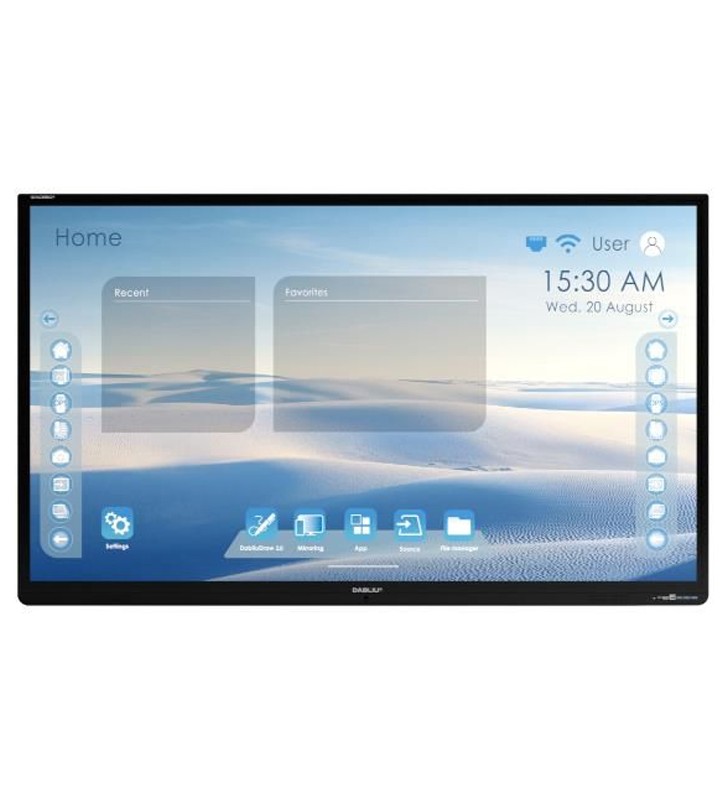 Monitor interattivo Wacebo Dabliu E11L-C75B 75 Pollici 3840x2160 4K Touch USB HDMI DP VGA Black