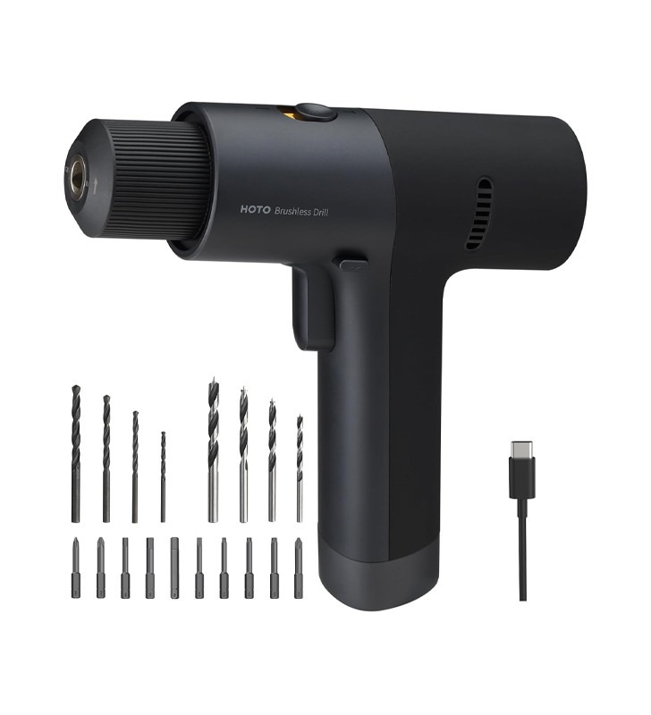 Hoto Tools QWLDZ001 trapano 1400 Giri/min Nero