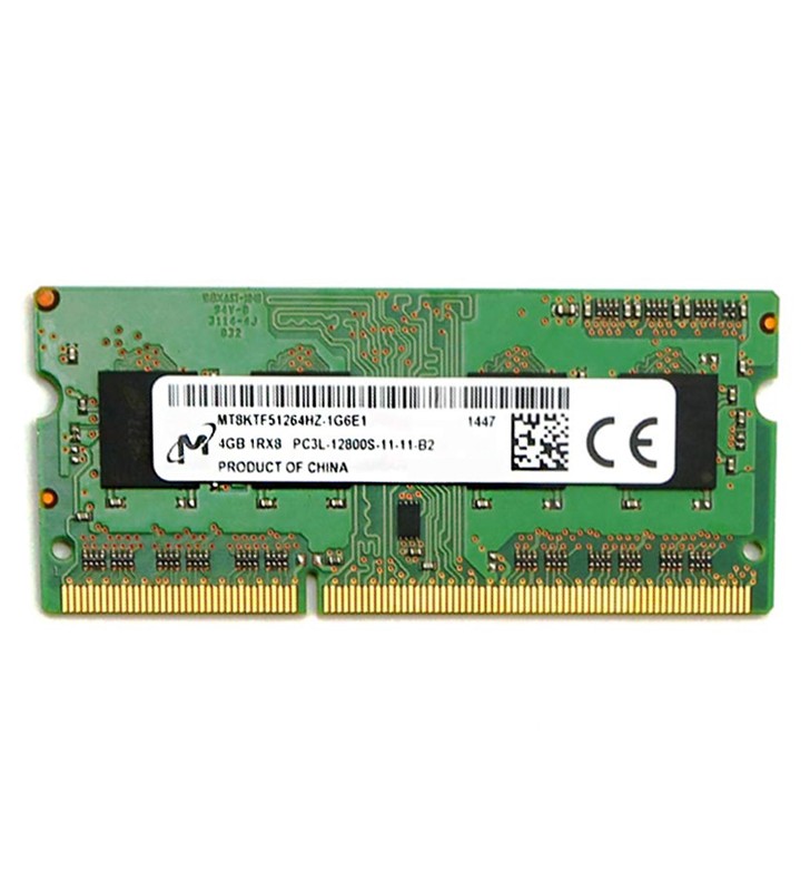 Memoria RAM per Notebook 4GB DDR3 SO-DIMM PC3-12800 1600MHz 204-Pin 1.35V - Micron MT8KTF51264HZ-1G6E1