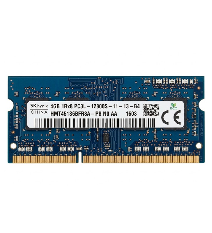 Memoria RAM per Notebook 4GB DDR3 SO-DIMM PC3L-12800S 1600MHz 204-Pin - SK Hynix HMT451S6BFR8A-PB