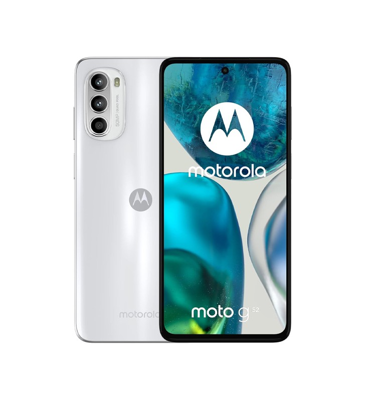 Smartphone Motorola Moto G52 128GB 6.6 AMOLED 50MP White [Grade A]"