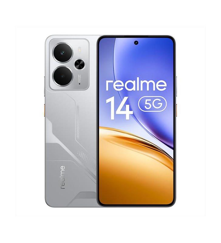 Smartphone Realme 14 5G 256GB 6.67 AMOLED 50MP Mecha Silver [Grade A]"