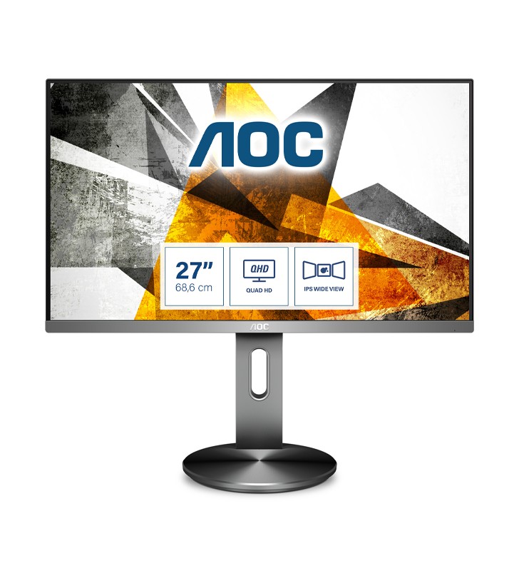 Monitor AOC Q2790PQE 27 Pollici 2560x1440 Quad HD USB VGA HDMI DisplayPort Black