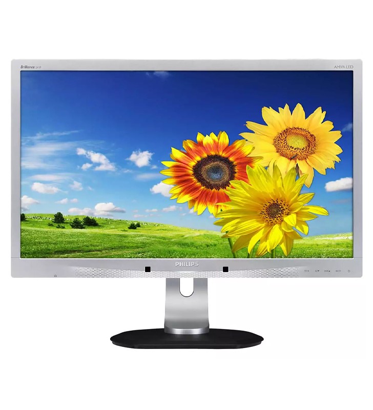 Monitor Philips 241P4Q 24 Pollici 1920x1080 Full-HD USB VGA DVI DisplayPorts Silver