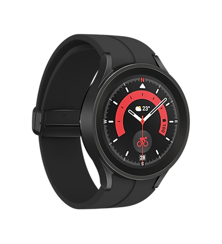 Smartwatch Samsung Galaxy Watch5 Pro LTE SM-R925F 1.4 OLED 45mm WiFi GPS Black Titanium [Grade B]"